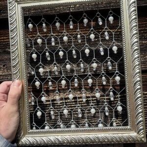 🩶🌙 Moonlit Elegance 🌙🩶— Beaded Chicken Wire Suncatcher